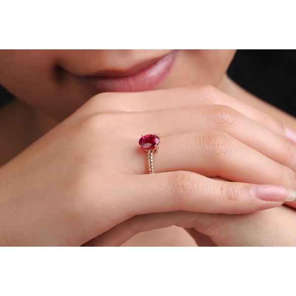 Solid Platinum Solitaire Ruby Solitaire Charm Pendant Chain