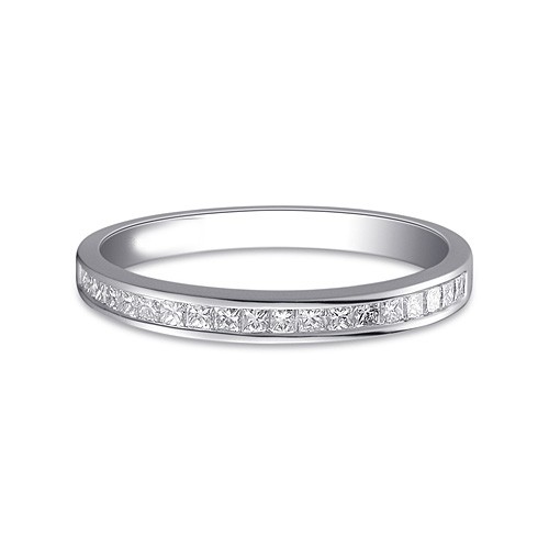 Affordable Half Carat Princess Cut Diamond Wedding Band Ring