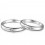 Inexpensive Couples Matching Diamond Wedding Ring Bands on Silver