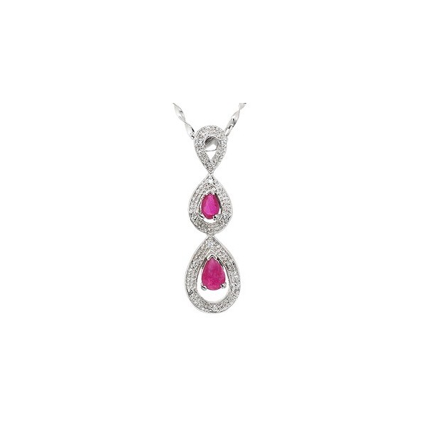 Teardrop Ruby Necklace Pendant For Women On Sale Jeenjewels