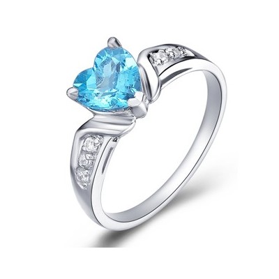 Topaz Blue 6 Ring Fashion Rings for sale | eBay