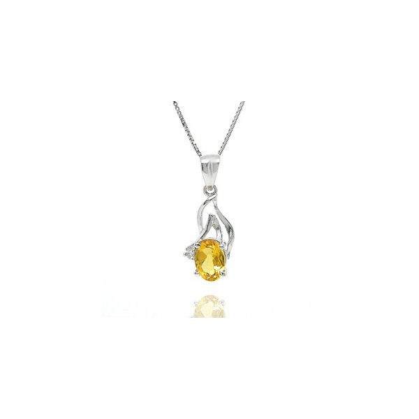 1 Carat Citrine Pendant Necklace for Women - JeenJewels