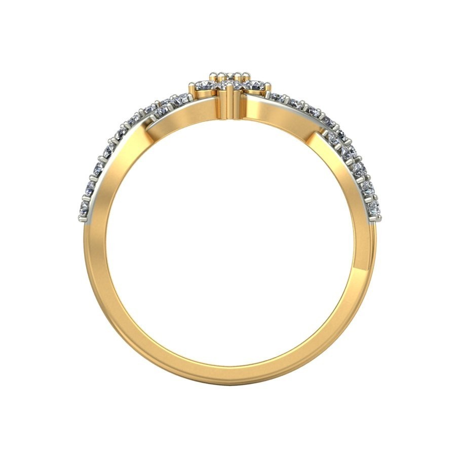 Charming Diamond Engagement ring 0.25 Carat Diamond on White Gold 0.33 ...