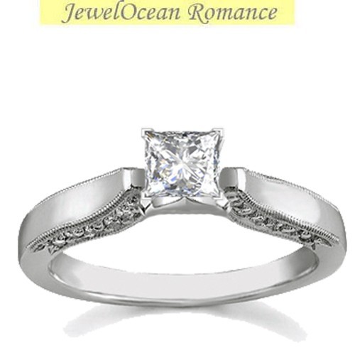 Alluring Antique Inexpensive Solitaire Engagement Ring Half Carat ...