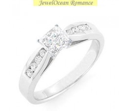 Classic 1 Carat Princess Diamond Engagement Ring for Women