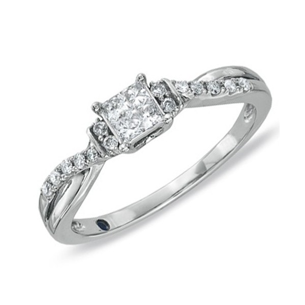 Elegant Infinity Ring Wedding Ring 0.50 Carat Princess Cut Diamond on ...