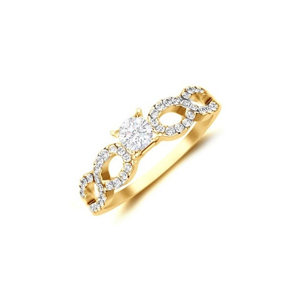 Diamond Engagement Ring On - JeenJewels