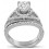 Designer 2 carat Round diamond Wedding Ring Set in White Gold