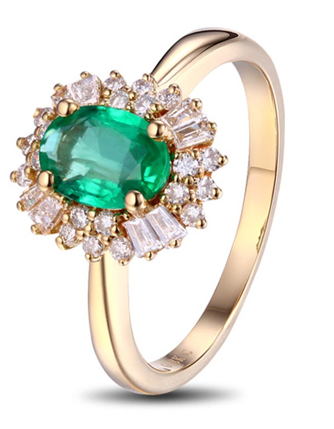 Buy Toi Et Moi Engagement Ring CZ Two Diamond Ring 3.5ct Emerald Cut Green  Diamond Ring Pear Cut Yellow Diamond Ring Two Stone CZ Wedding Ring Online  in India -… | Green