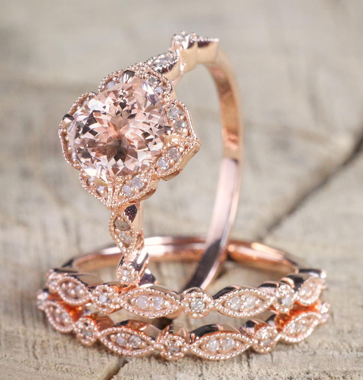 rose gold engagement rings
